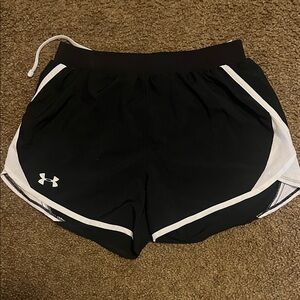 Under Armour Women's Athletic Shorts - Black with White Trim